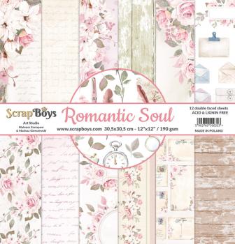 ScrapBoys - Designpapier "Romantic Soul" Paper Pack 12x12 Inch - 12 Bogen