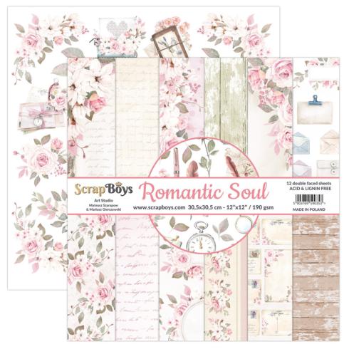 ScrapBoys - Designpapier "Romantic Soul" Paper Pack 12x12 Inch - 12 Bogen