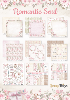 ScrapBoys - Designpapier "Romantic Soul" Paper Pack 6x6 Inch - 24 Bogen