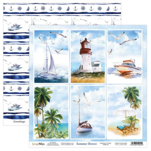 ScrapBoys - Designpapier "Summer Breeze" Paper Pack 12x12 Inch - 12 Bogen