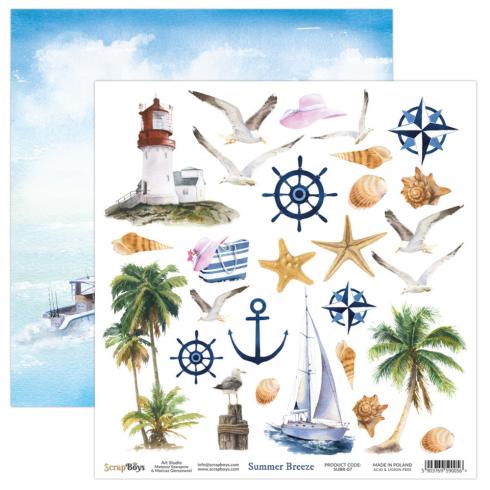 ScrapBoys - Designpapier "Summer Breeze" Paper Pack 12x12 Inch - 12 Bogen