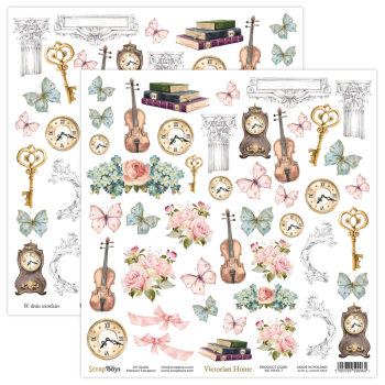 ScrapBoys - Designpapier "Victorian Home" Paper Pack 12x12 Inch - 12 Bogen