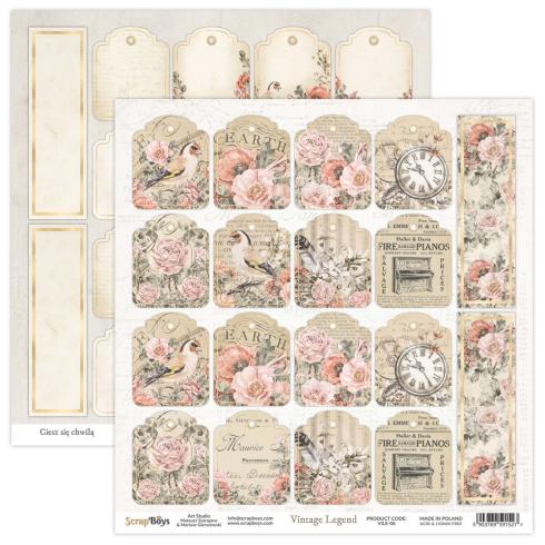 ScrapBoys - Designpapier "Vintage Legend" Paper Pack 12x12 Inch - 12 Bogen