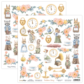 ScrapBoys - Designpapier "Bedtime Story" Paper Pack 8x8 Inch - 12 Bogen