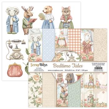 ScrapBoys - Designpapier "Bedtime Tales" Paper Pack 8x8 Inch - 12 Bogen