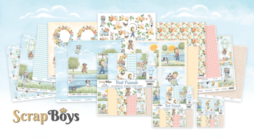 ScrapBoys - Designpapier "Best Friends" Paper Pack 6x6 Inch - 24 Bogen