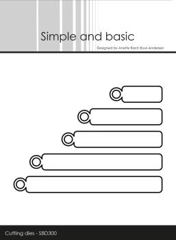 Simple and Basic - Stanzschablone 9,3x1 cm "Banners" Dies