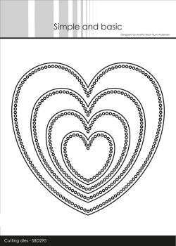 Simple and Basic - Stanzschablone 13x13 cm "Circle Edges Heart" Dies