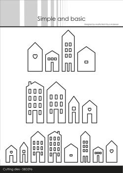 Simple and Basic - Stanzschablone 2,3x5 cm "Town Houses" Dies