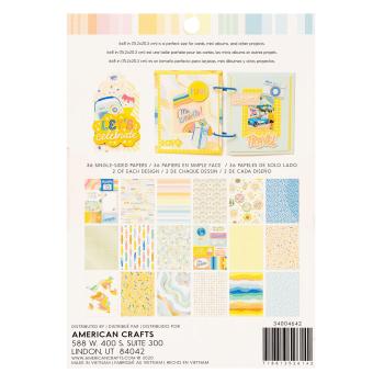 American Crafts - Designpapier "Buenos días Gold Foil" Paper Pack 6x8 Inch - 36 Bogen