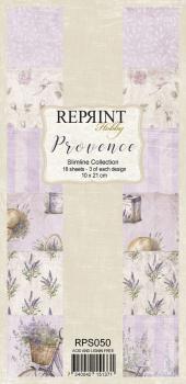 Reprint - Designpapier "Provence" Simline Paper Pack 10x21 cm - 18 Bogen