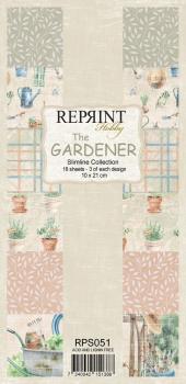 Reprint - Designpapier "The Gardener" Simline Paper Pack 10x21 cm - 18