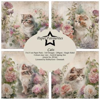 Paper Favourites - Designpapier "Cats" Paper Pack 6x6 Inch - 24 Bogen