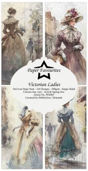 Paper Favourites - Designpapier "Victorian Ladies " Slim Paper Pack 3x8 Inch - 24 Bogen