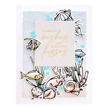 Spellbinders - Heißfolien-Platte "Seahorse Kisses Sentiments" Hot Foil Plate