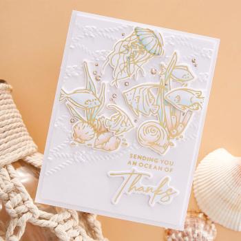 Spellbinders - Heißfolien-Platte "Seahorse Kisses Sentiments" Hot Foil Plate