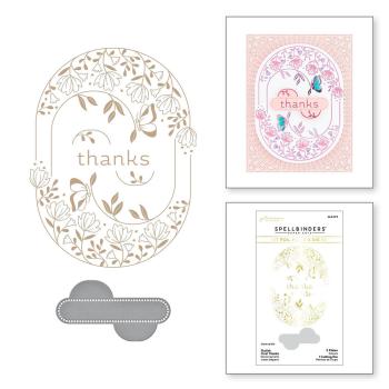 Spellbinders - Glimmer Hot Foil Plate "Stylish Oval Thanks"