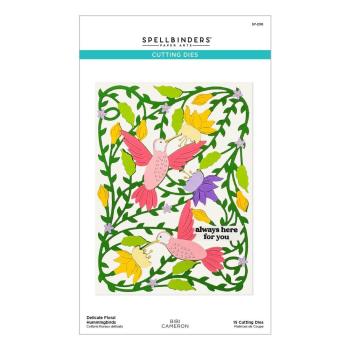 Spellbinders - Stanzschablone "Delicate Floral Hummingbirds" Dies