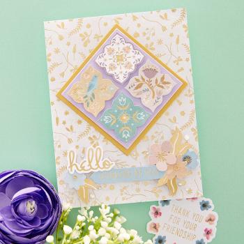 Spellbinders - Stanzteile "Floral Friendship Sentiments" Die Cuts