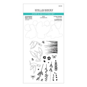 Spellbinders - Stempelset & Stanzschablone "Hummingbird Build a Scene" Clear Stamps & Dies