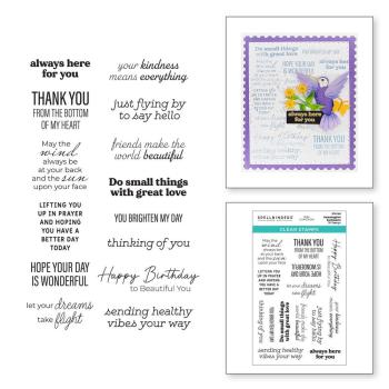 Spellbinders - Stempelset "Hummingbird Sentiments" Clear Stamps