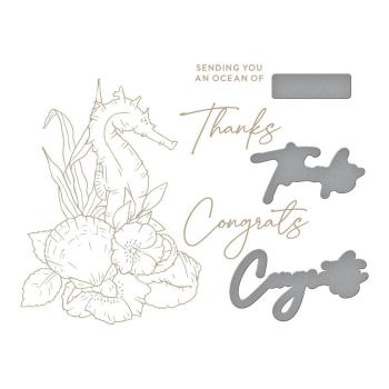 Spellbinders - Glimmer Hot Foil Plate "Seahorse Floral"