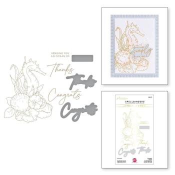 Spellbinders - Glimmer Hot Foil Plate "Seahorse Floral"