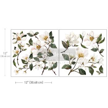 Re-Design with Prima - Transfer Aufkleber 12x12 Inch "Magnolia Garden" Decor Transfer 2 Bogen 