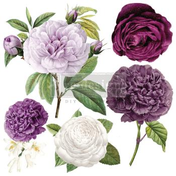 Re-Design with Prima - Transfer Aufkleber 12x12 Inch "Majestic Blooms" Decor Transfer 2 Bogen 