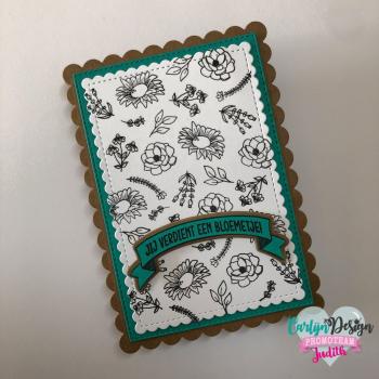 Carlijn Design - Stempelset "Bloemenhart Banner" Clear Stamp 