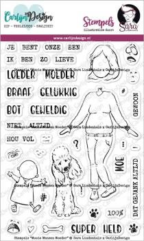 Carlijn Design - Stempelset "Mooie Mensen Moeder" Clear Stamps