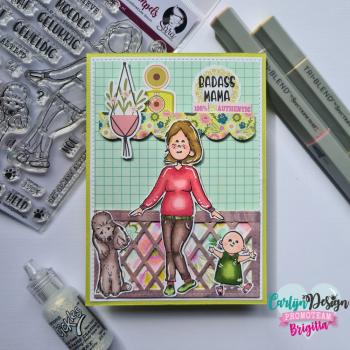 Carlijn Design - Stempelset "Mooie Mensen Moeder" Clear Stamps