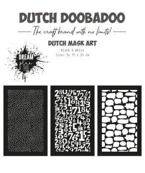 Dutch Doobadoo - Schablone A5 "Black & White Dream Plan Do " Stencil - Dutch Mask Art