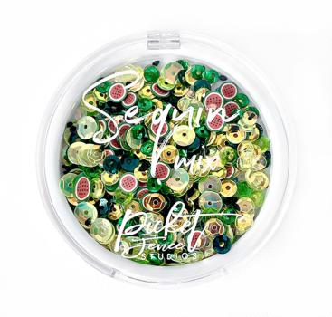 Picket Fence Studios - Pailletten - Streuteile "Watermelon Crush" Sequin Mix
