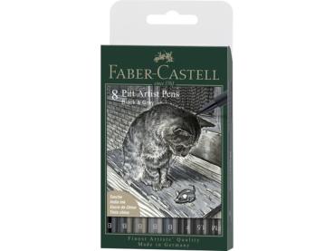 Faber Castell - Pigment-Zeichenstift "Pitt Artist Pens Black & Grey " 