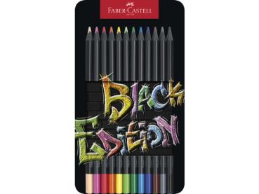 Faber Castell - "Black Edition Colour Pencils Tin" 12 Buntstifte