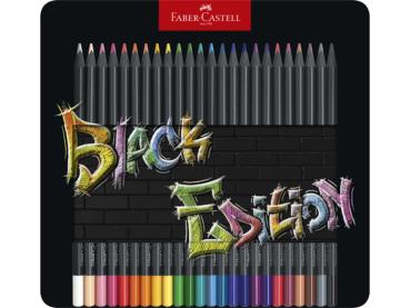 Faber Castell - "Black Edition Colour Pencils Tin" 24 Buntstifte