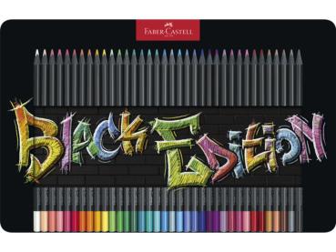 Faber Castell - "Black Edition Colour Pencils Tin" 36 Buntstifte