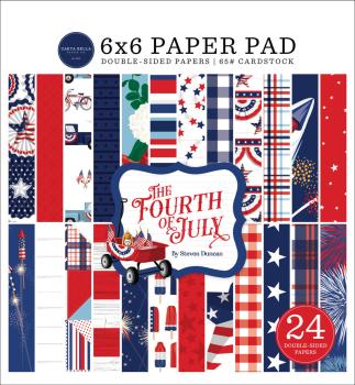 Carta Bella - Designpapier "Fourth Of July" Paper Pad 6x6 Inch - 24 Bogen