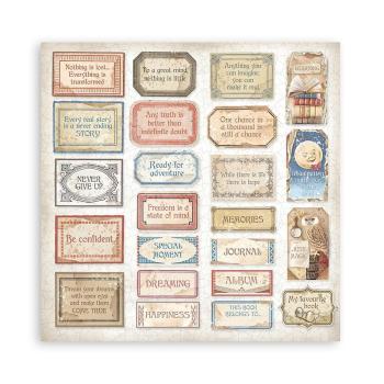 Stamperia - Designpapier "Vintage Library" Paper Pack 12x12 Inch - 10 Bogen