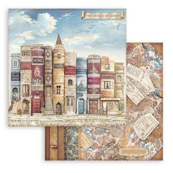 Stamperia - Designpapier "Vintage Library" Paper Pack 12x12 Inch - 10 Bogen