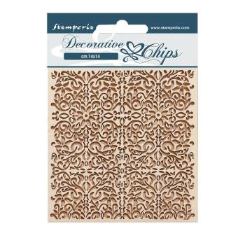 Stamperia - Holzteile 14x14 cm "Pattern" Decorative Chips