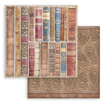 Stamperia - Designpapier "Vintage Library" Paper Pack 8x8 Inch - 10 Bogen