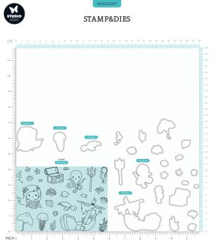 Studio Light - Stempel & Stanzschablone "Under the Sea" Stamp & Dies