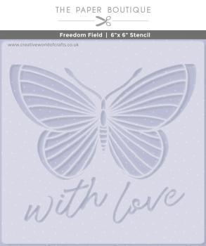 The Paper Boutique - Schablone "Freedom Field" Stencil 6x6 Inch