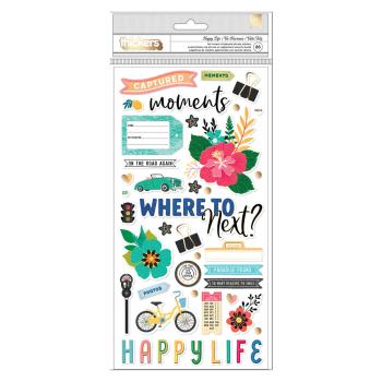 American Crafts - Aufkleber "Happy Life" Sticker