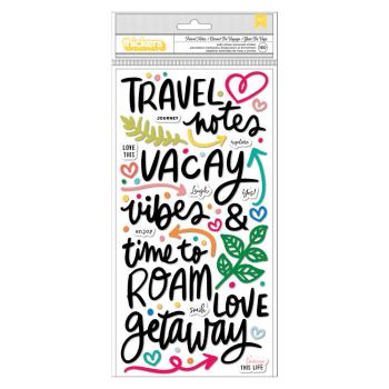 American Crafts - Aufkleber "Travel Notes" Puffy Sticker