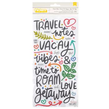 American Crafts - Aufkleber "Travel Notes" Puffy Sticker