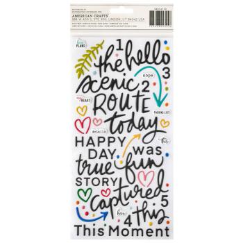 American Crafts - Aufkleber "Travel Notes" Puffy Sticker