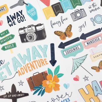 American Crafts - Aufkleber "Where To Next" Chipboard Sticker